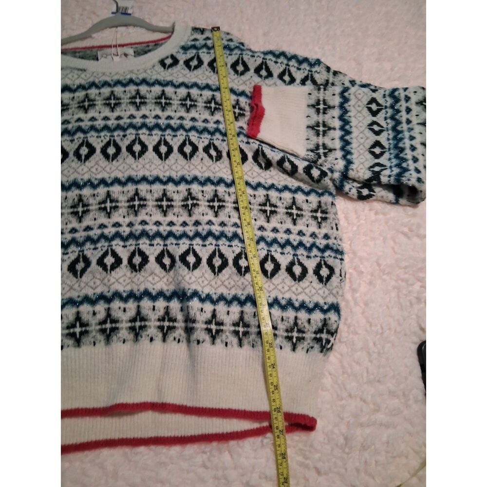 C&C California XL Ponderosa Pine Fair Isle Shimmer Sweater NWT